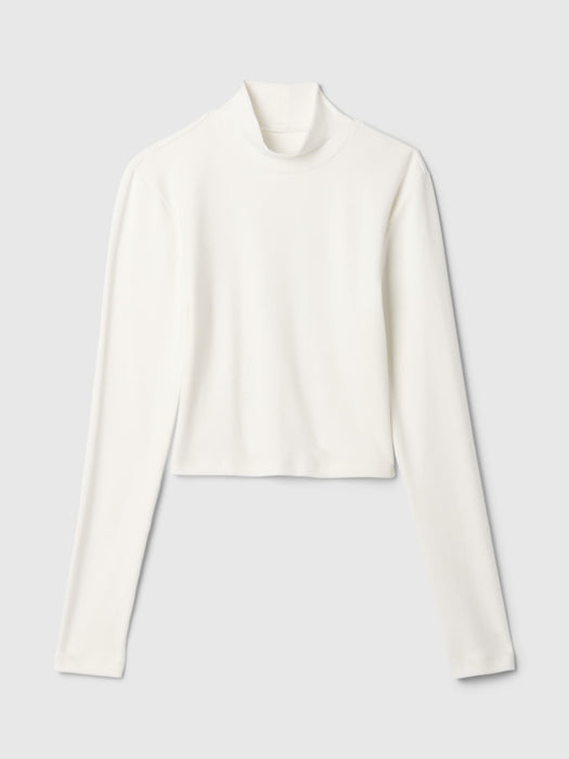 Modern Cropped Mockneck Shirt