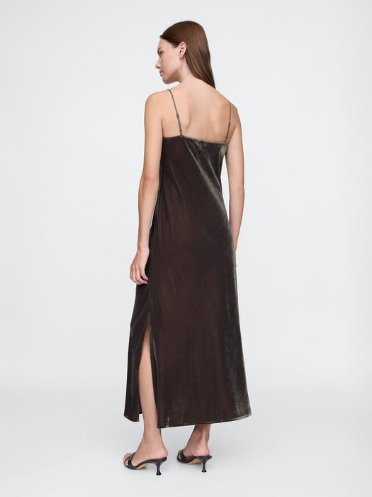 Recycled Velvet Maxi Slip Dress