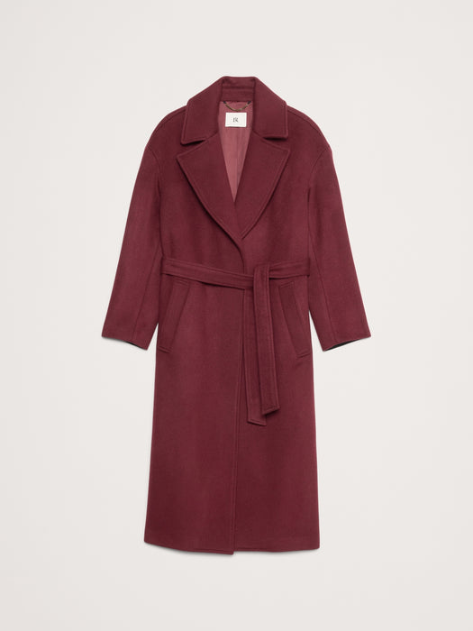 Oversized Wool-Cashmere Wrap Coat