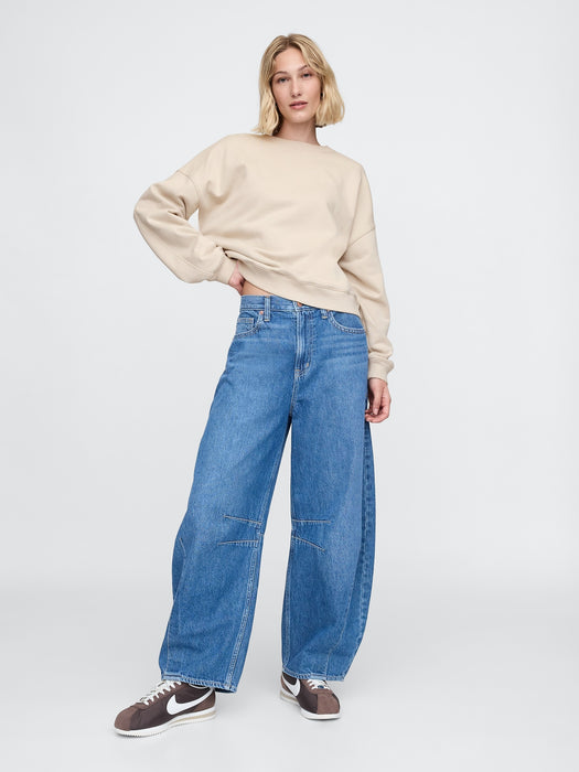 French Terry Wedge-Seam Sweatshirt