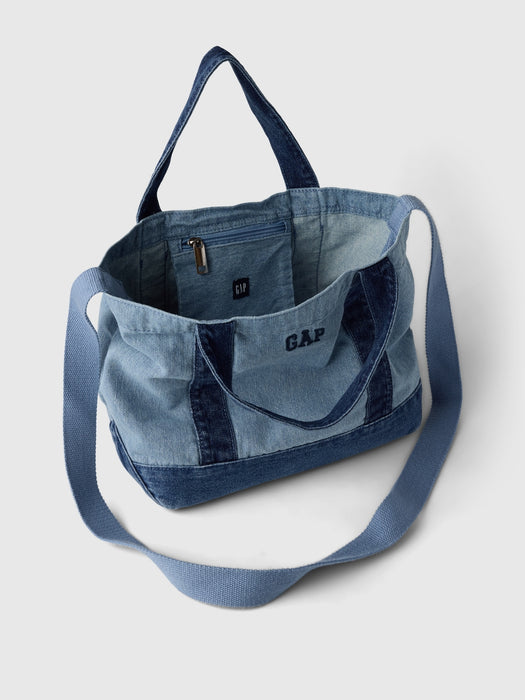 Gap Logo Denim Strap Mini Tote Bag