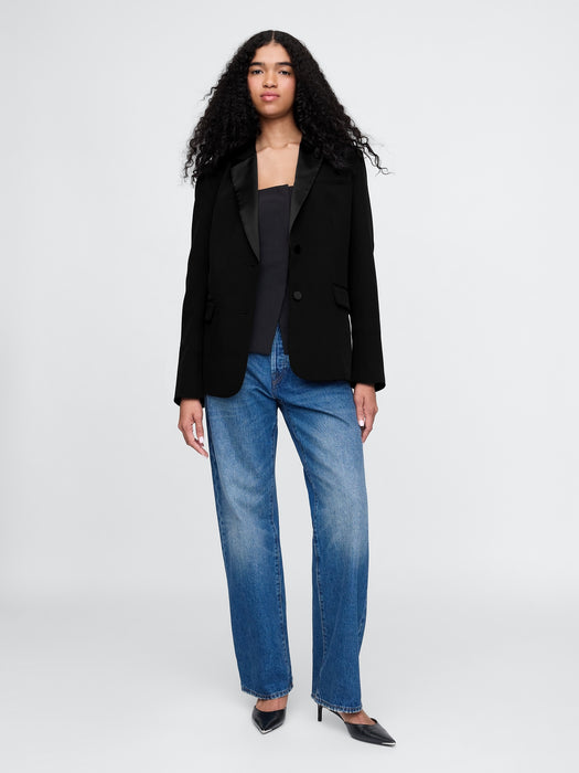 BiStretch Satin-Trim Blazer