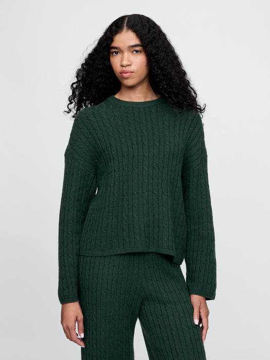 CashSoft Cable-Knit Sweater