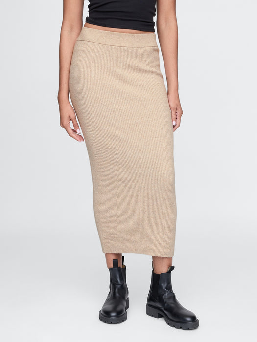 CashSoft Rib Maxi Sweater Skirt