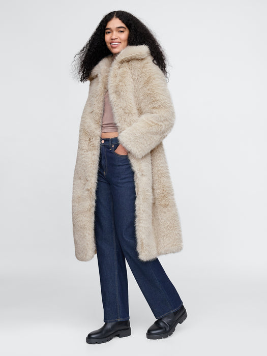 Recycled Faux Fur Coat