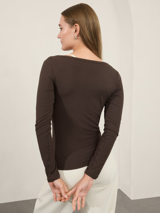 Signature Rib Henley Top