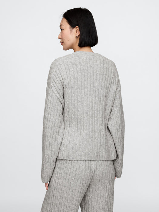 CashSoft Cable-Knit Sweater