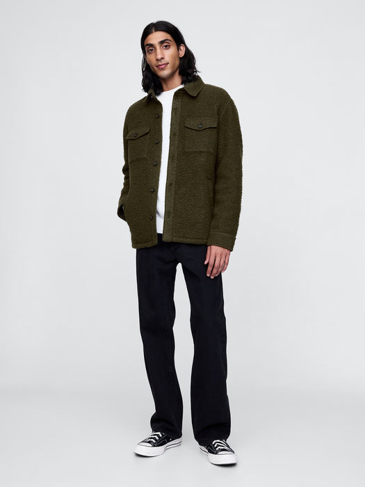 Textured Utility Shirt Jacket