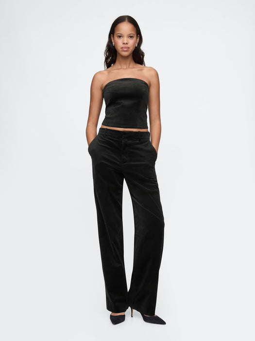 Velvet Cropped Tube Top