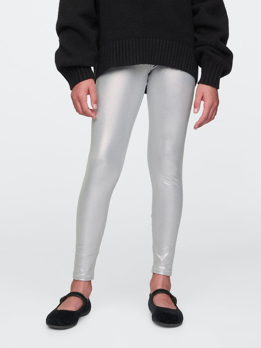 Kids Metallic Leggings