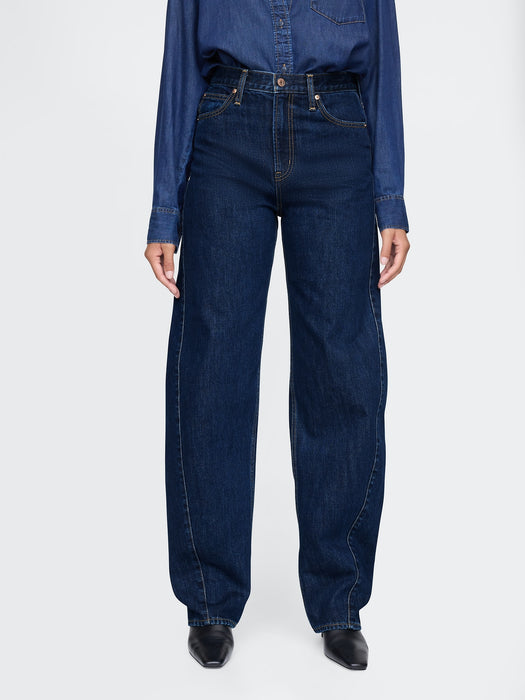 High Rise Barrel Jeans