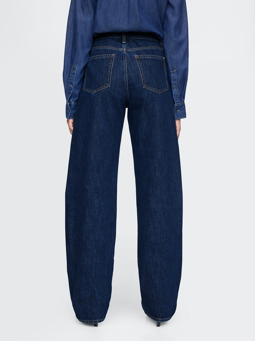 High Rise Barrel Jeans