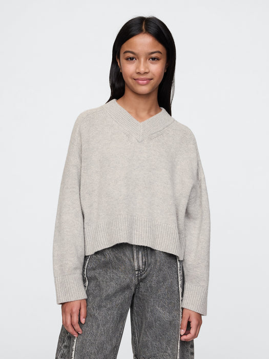 Kids CashSoft Oversized V-Neck Sweater