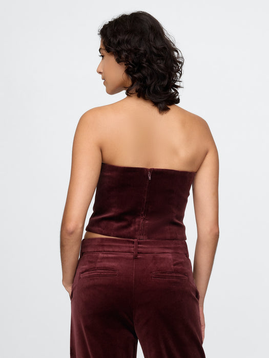 Velvet Cropped Tube Top