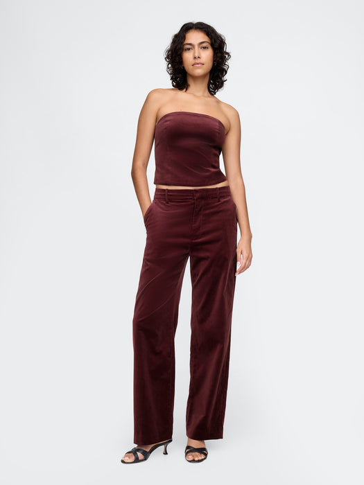 Velvet Cropped Tube Top