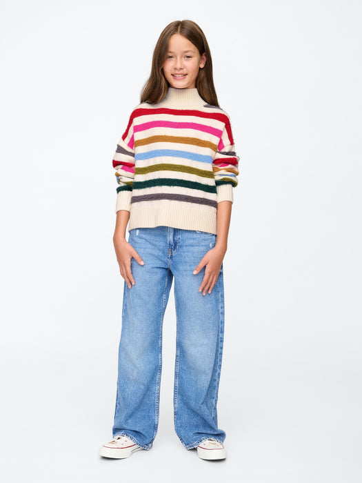 Kids CashSoft Oversized Mockneck Sweater