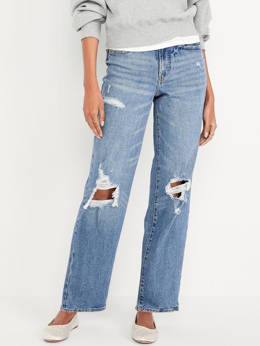 High-Waisted OG Loose Ripped Jeans