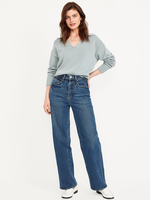 Extra High-Waisted Sky-Hi Wide-Leg Jeans