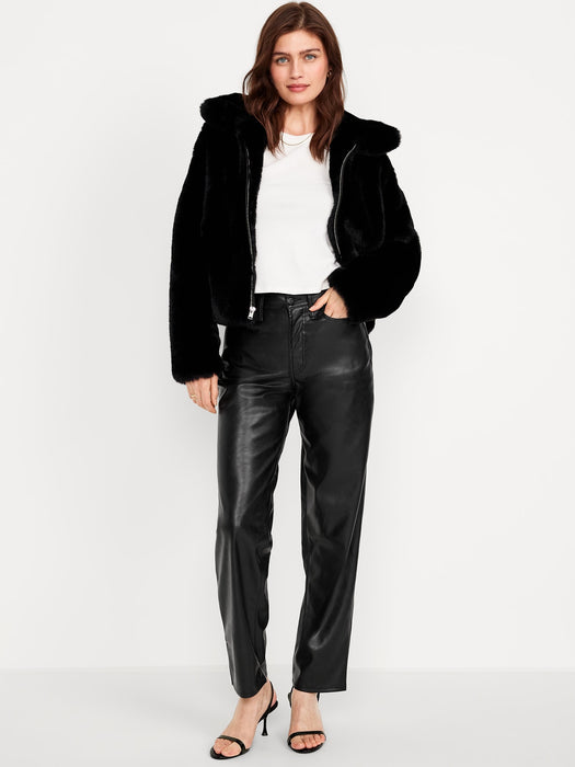 High-Waisted OG Loose Faux-Leather Pants