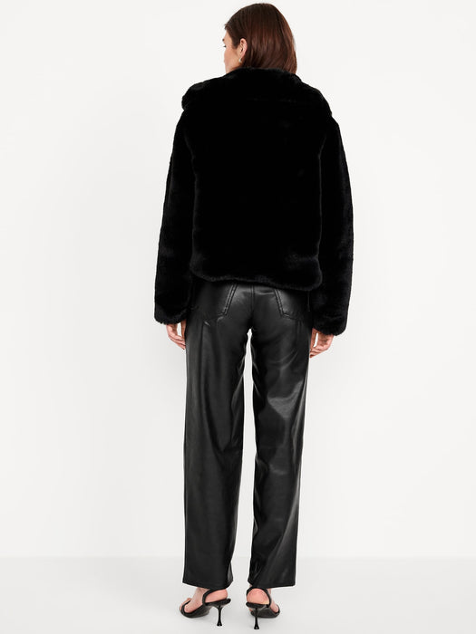 High-Waisted OG Loose Faux-Leather Pants