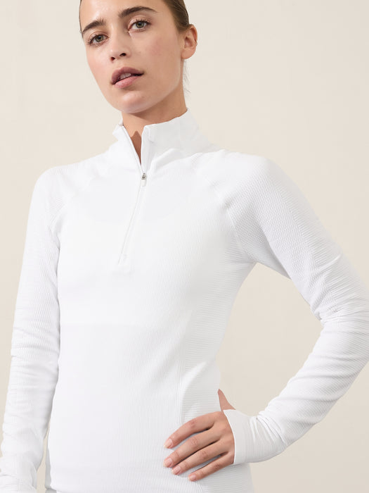 Flurry Half Zip Mock Neck Top