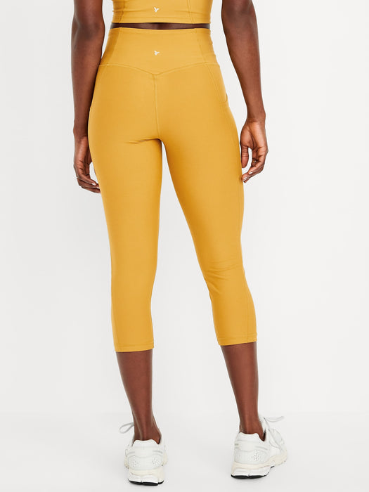 High-Waisted PowerSoft Crop Pocket Leggings