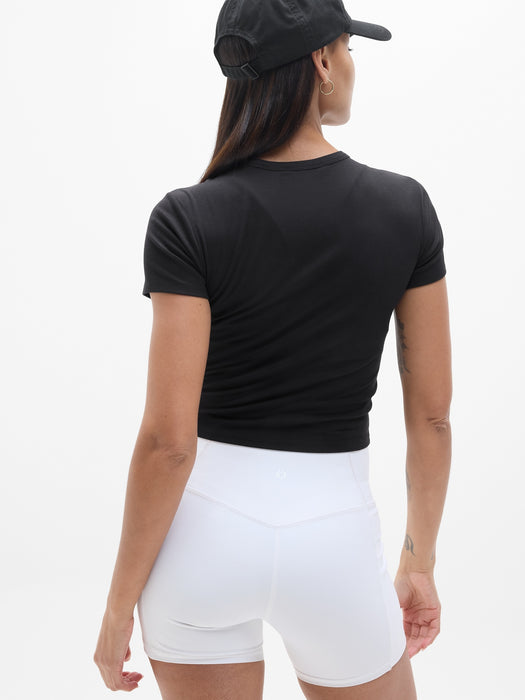 Signature Rib Crop Tee