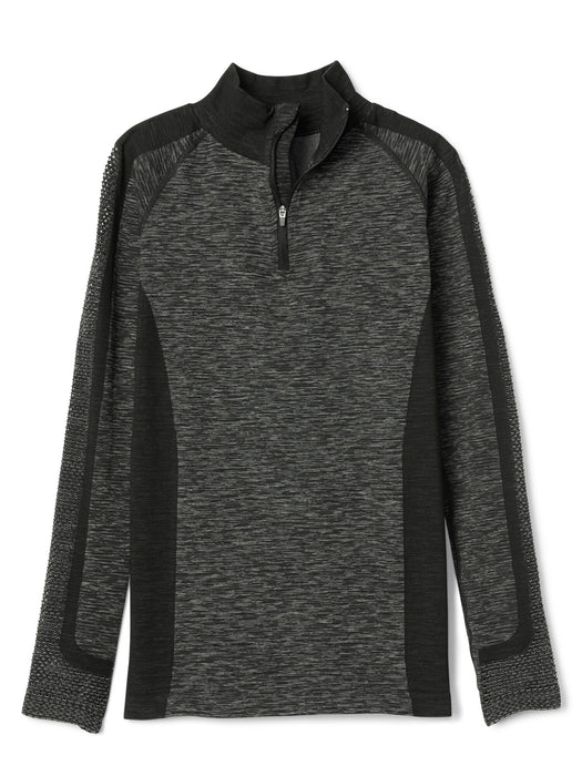 GapFit seamless half-zip sweatshirt - black spacedye