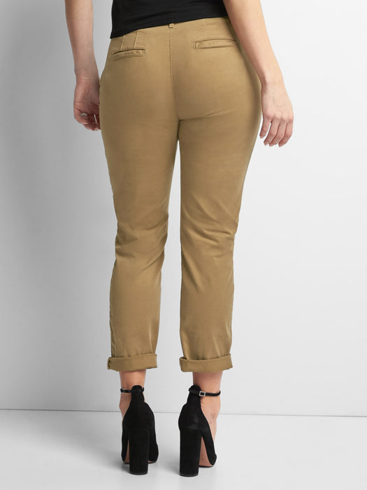 Maternity Inset Panel Girlfriend Chinos - mission tan