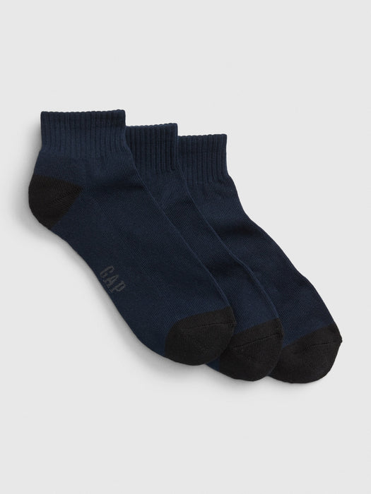 Quarter Crew Socks (3-Pack) - blue