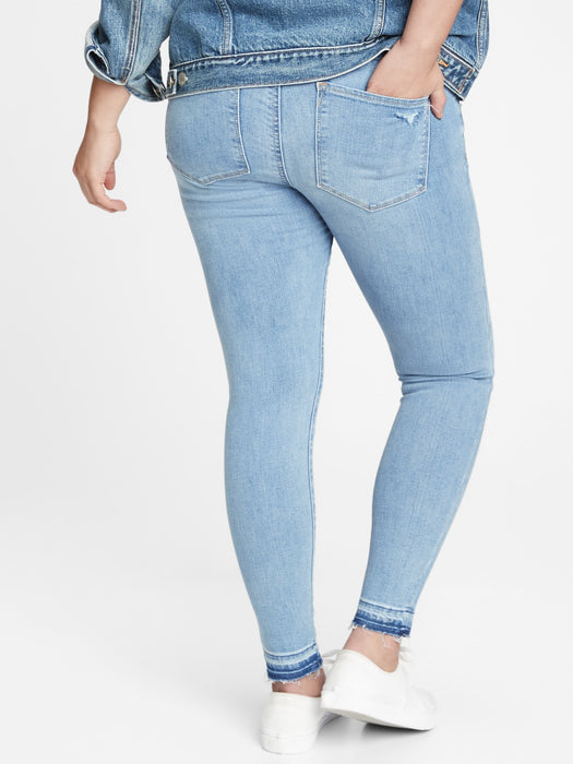 Maternity Full Panel Destructed Legging Jeans