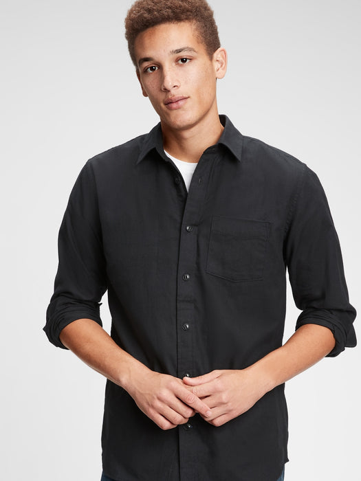 Smart Flannel Shirt - true black