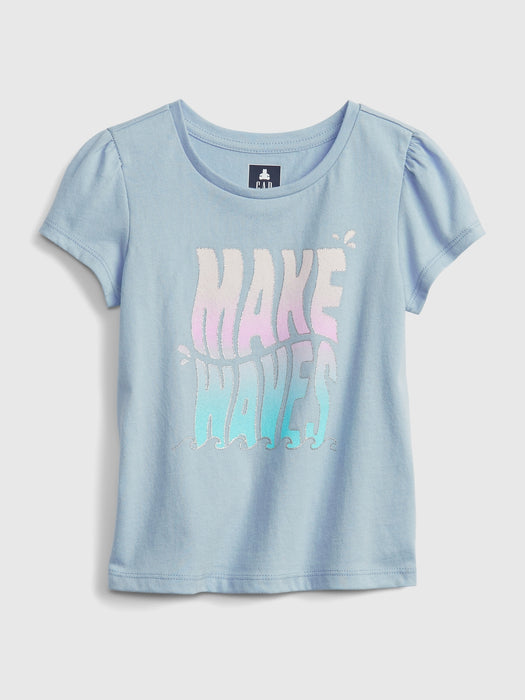 Toddler 100% Organic Cotton Mix and Match Graphic T-Shirt - WAVES