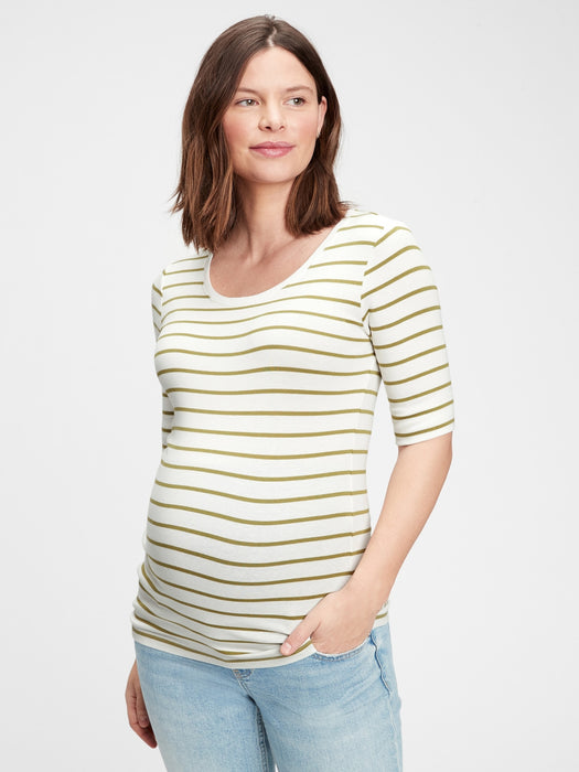 Maternity Modern Scoopneck T-Shirt - green moss