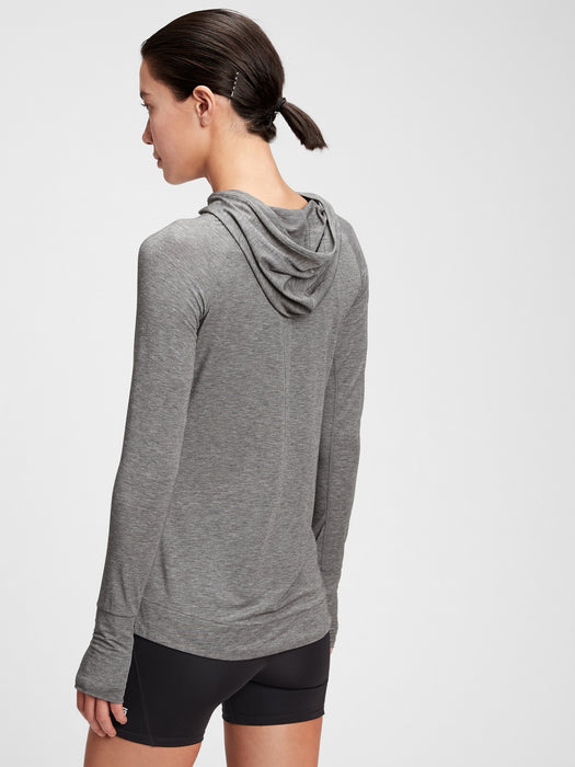 GapFit Breathe Hoodie - heather grey