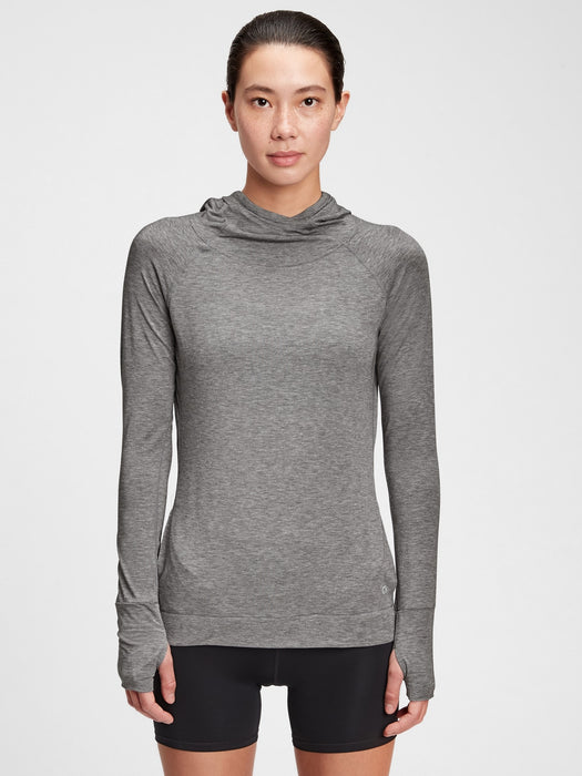 GapFit Breathe Hoodie - heather grey