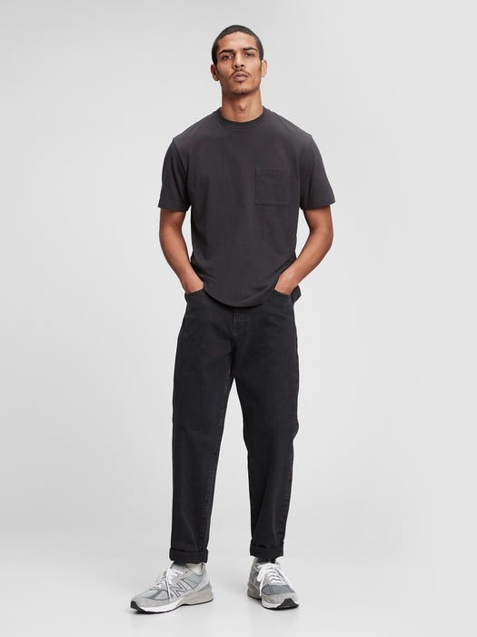 GapFlex Relaxed Taper Jeans with Washwell - washed black