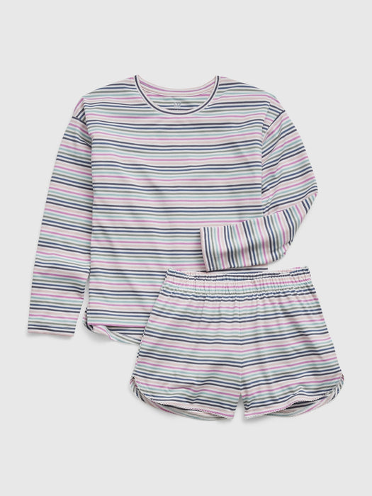 Kids 100% Recycled Stripe PJ Set - multi stripe