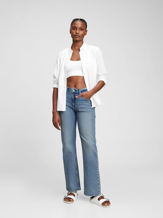 Mid Rise '90s Loose Jeans with Washwell in Organic Cotton - light indigo