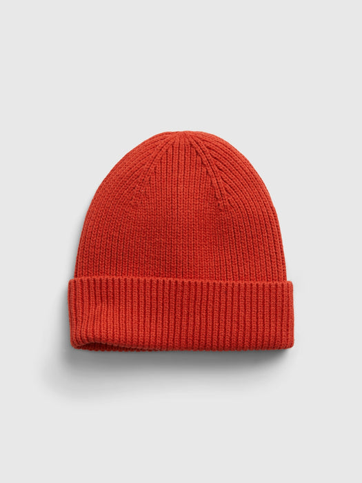 Toddler Organic Cotton Beanie - cornucopia red