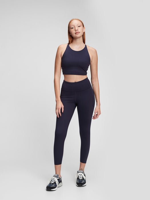 GapFit High Rise Recycled Power 7/8 Leggings - navy blue