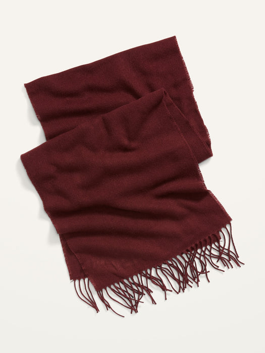 Cozy Flannel Scarf for Men - Red