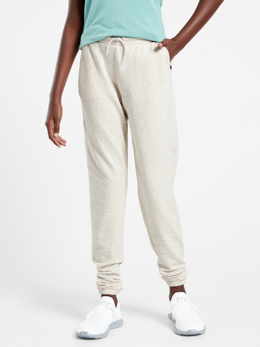 Athleta Girl Warm Up Textured Jogger - Oatmeal Multi