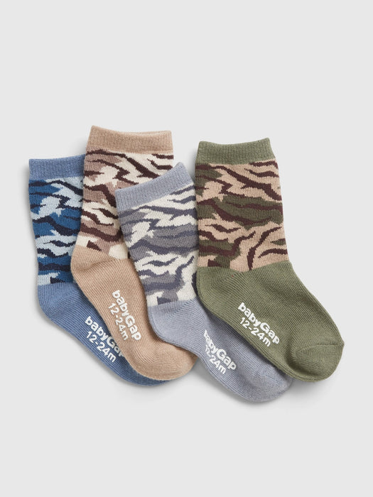 Toddler Camo Socks (4-Pack) - multi