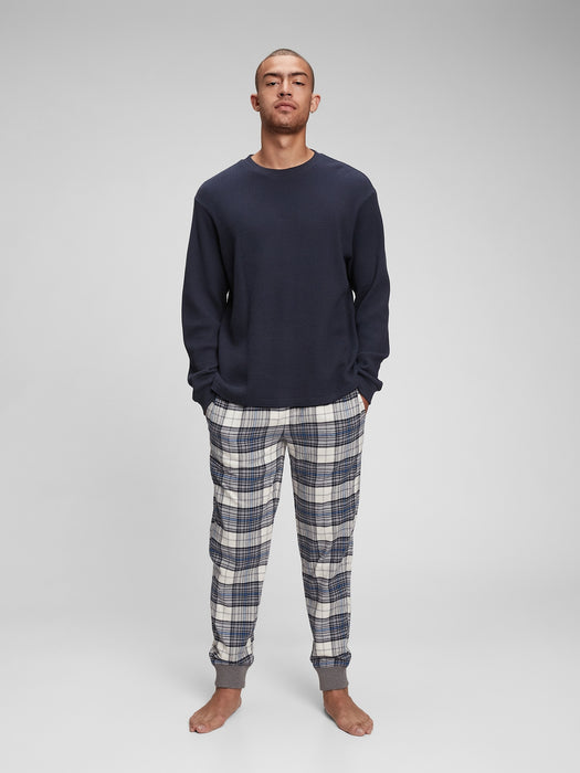 Flannel PJ Joggers - gray plaid