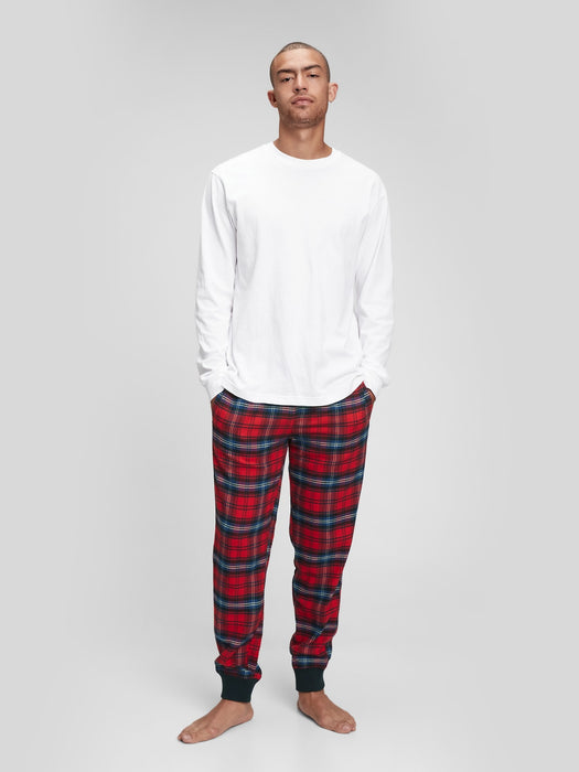 Flannel PJ Joggers - red plaid