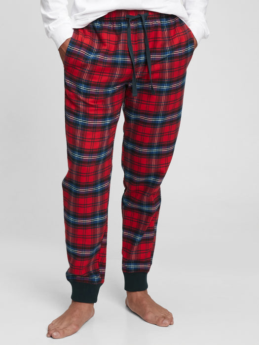 Flannel PJ Joggers - red plaid