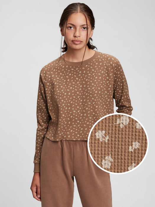 Teen Waffle T-Shirt - brazen brown