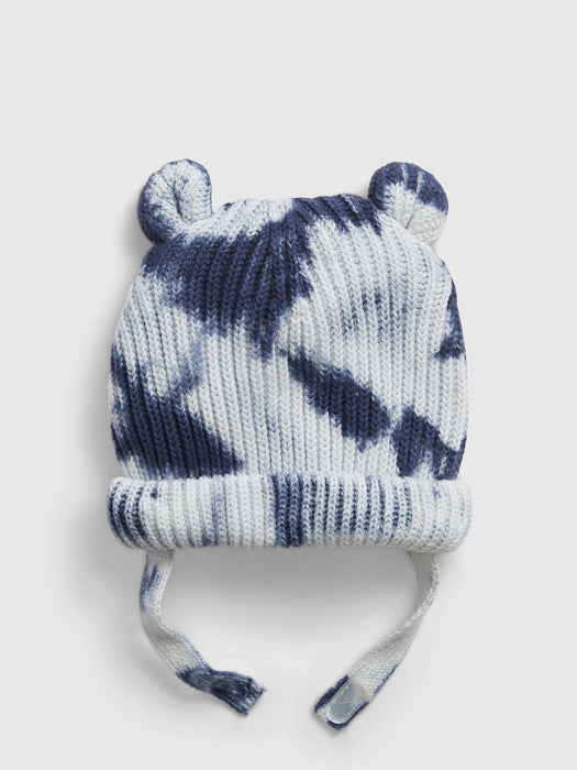 Baby Tie-Dye Beanie - blue tie dye