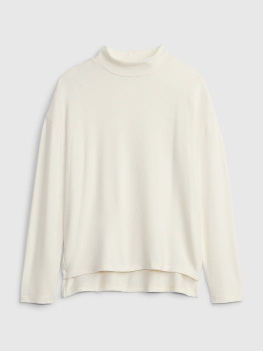 Kids Softspun Turtleneck Top - ivory frost